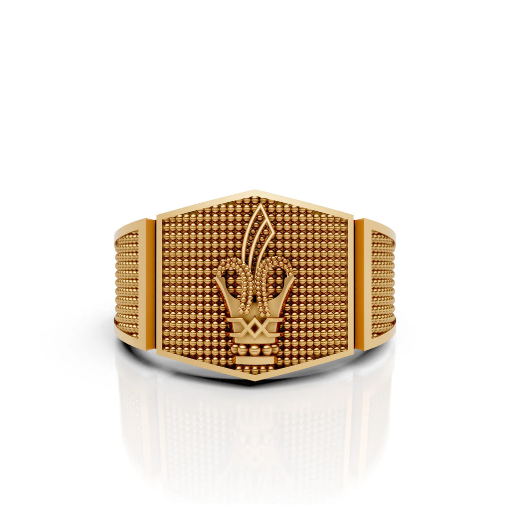 Royal Crown Textured Ring