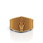 Royal Crown Textured Ring