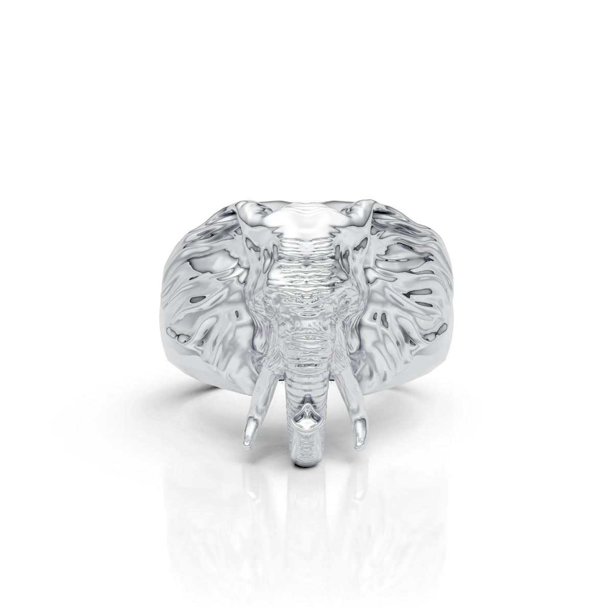 Elephant Head Statement Ring – Bold & Majestic