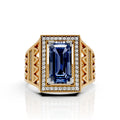 Men's Royal CZ Blue Sapphire Ring