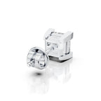 Princess Shaped Square Prong Setting Earring ( 1 PC )