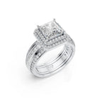 Princess Double Halo Ring