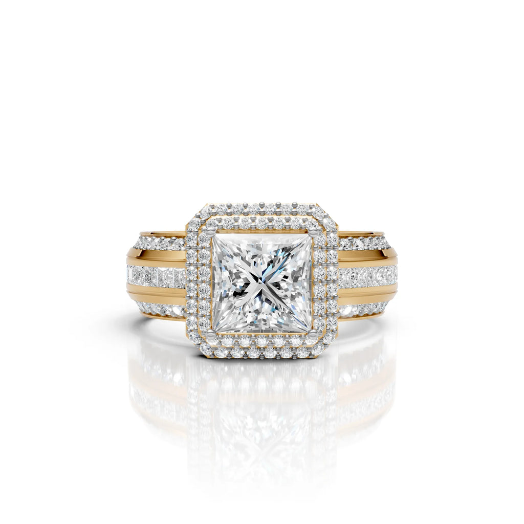 Princess Double Halo Ring