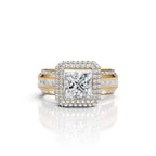 Princess Double Halo Ring