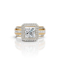 Princess Double Halo Ring
