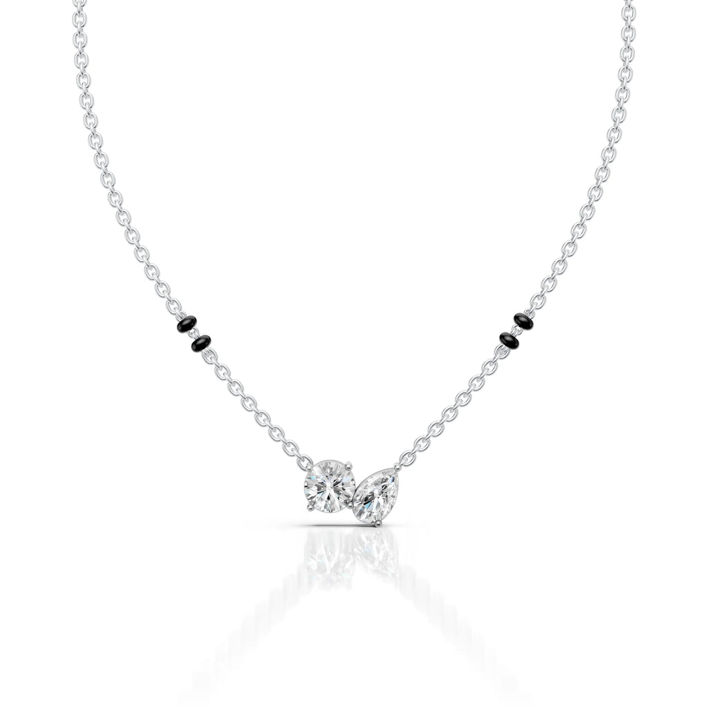 Round & Pear Diamond Mangalsutra