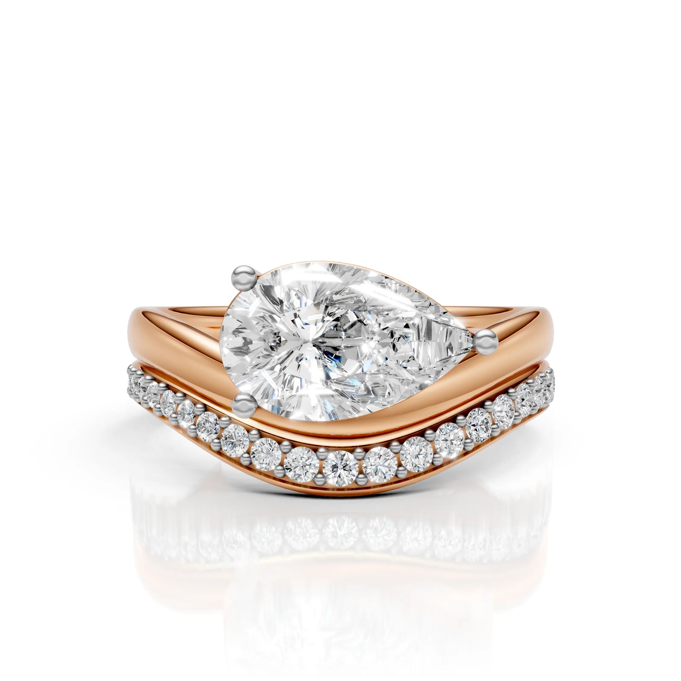 Infinity Twist Marquise Diamond Ring