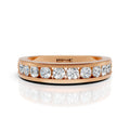 Channel Set Round Diamond Band Ring