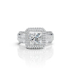 Princess Double Halo Ring