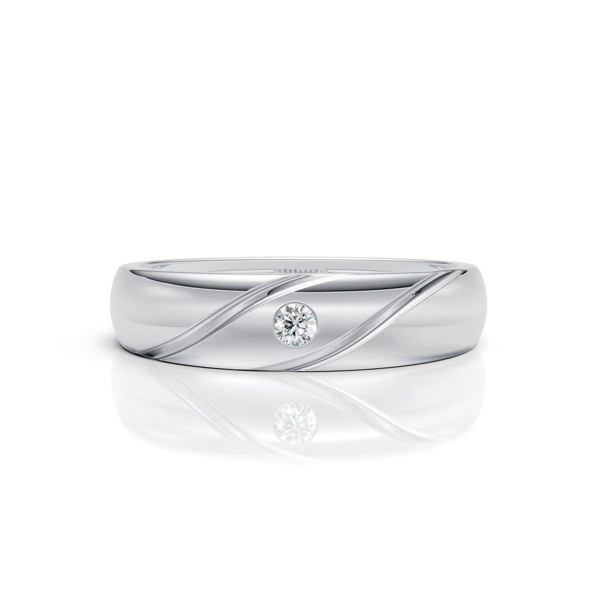 Round Solitaire Band Ring