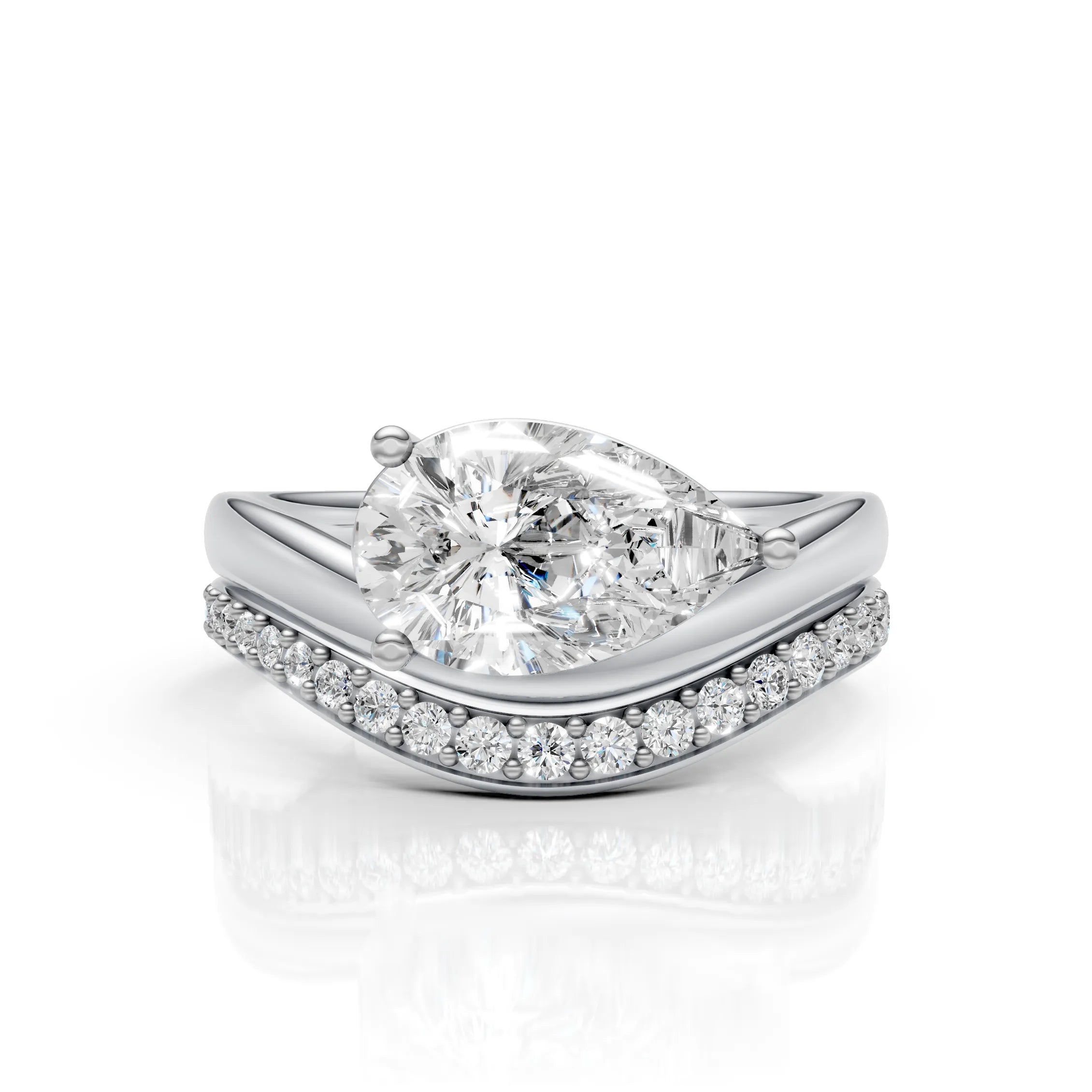 Infinity Twist Marquise Diamond Ring