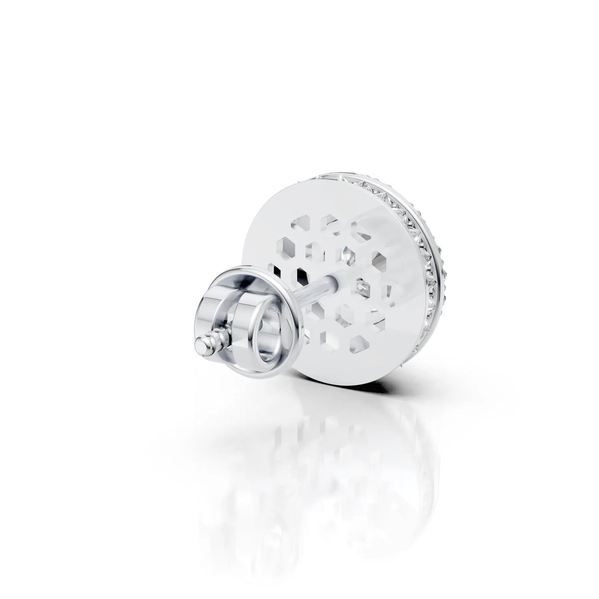 Cushion Cut Diamond Halo Stud Earring (1 PC)