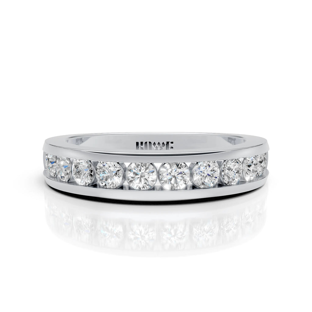 Channel Set Round Diamond Band Ring