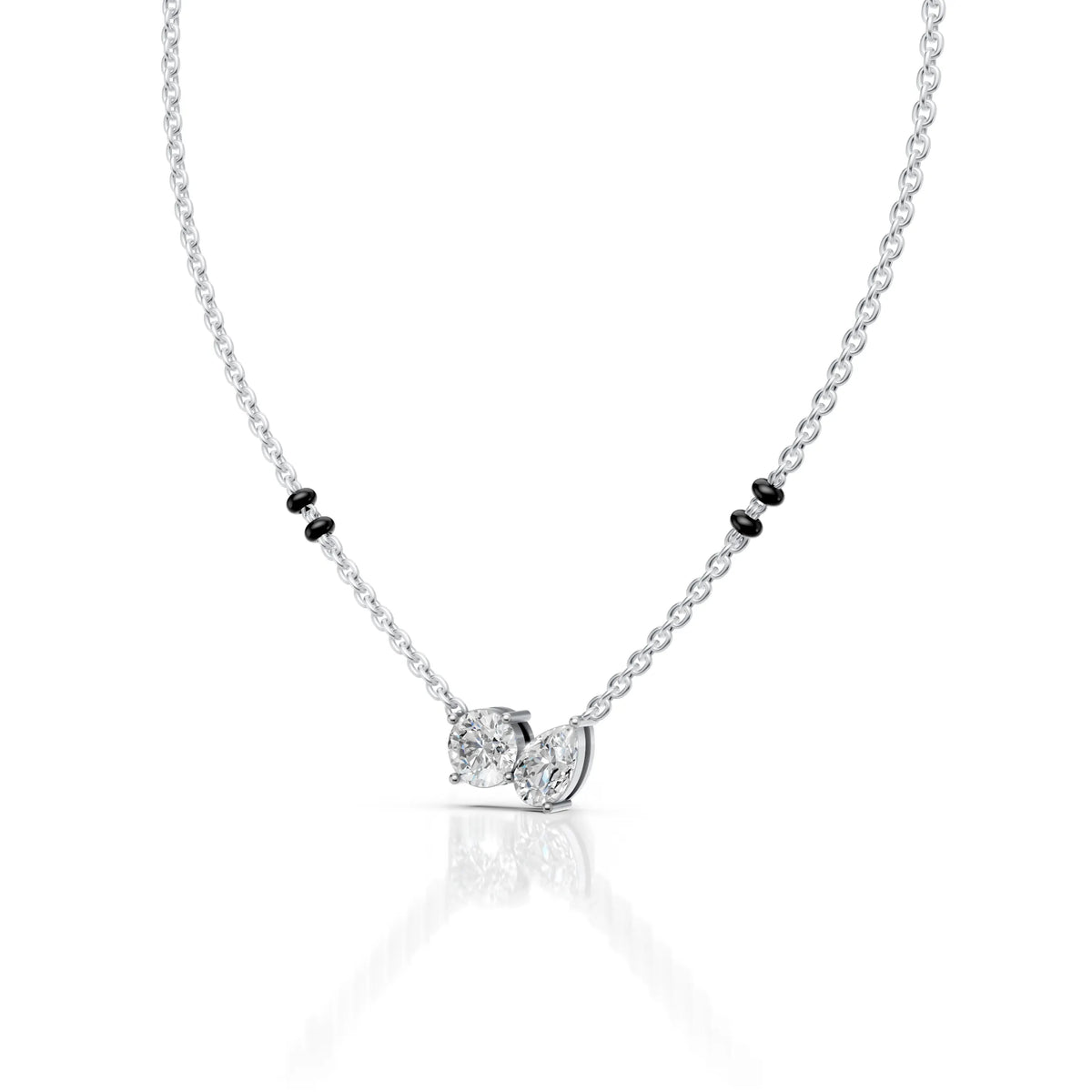 Round & Pear Diamond Mangalsutra