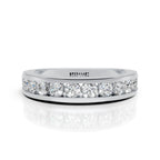 Channel Set Round Diamond Band Ring