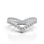 Modern Double Band Diamond Ring
