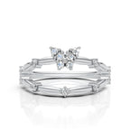 Modern Floral Diamond Ring