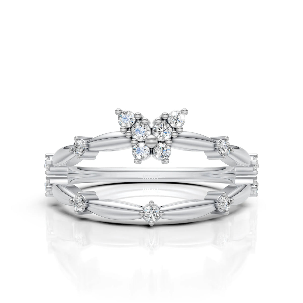 Modern Floral Diamond Ring