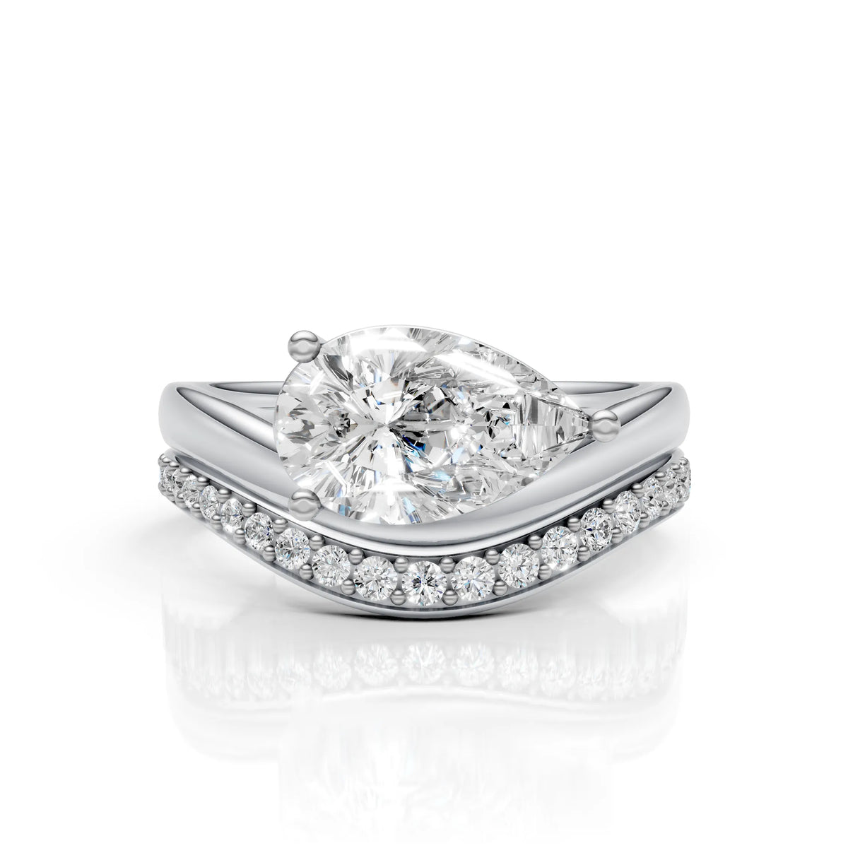 Infinity Twist Marquise Diamond Ring