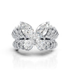 Royal Butterfly Marquise Halo Ring