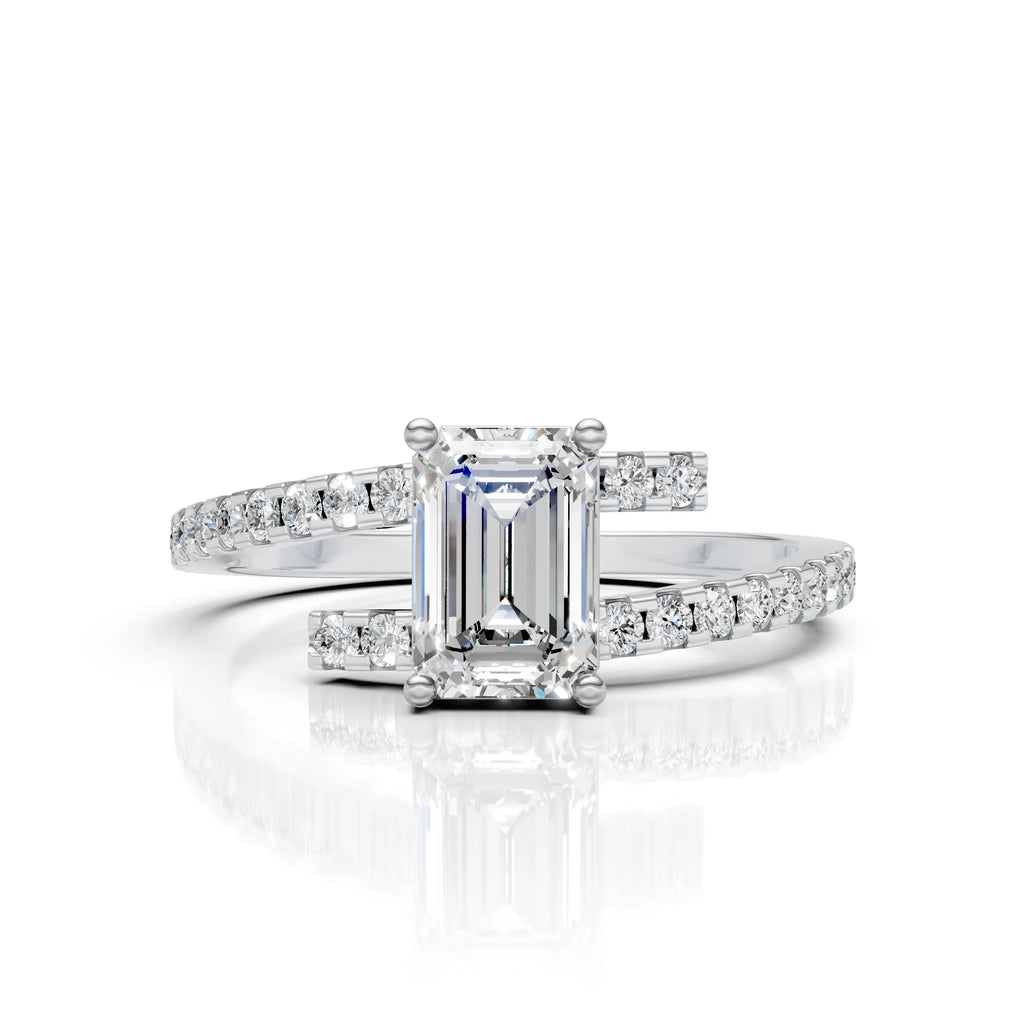 Emerald Cut Diamond Solitaire Ring