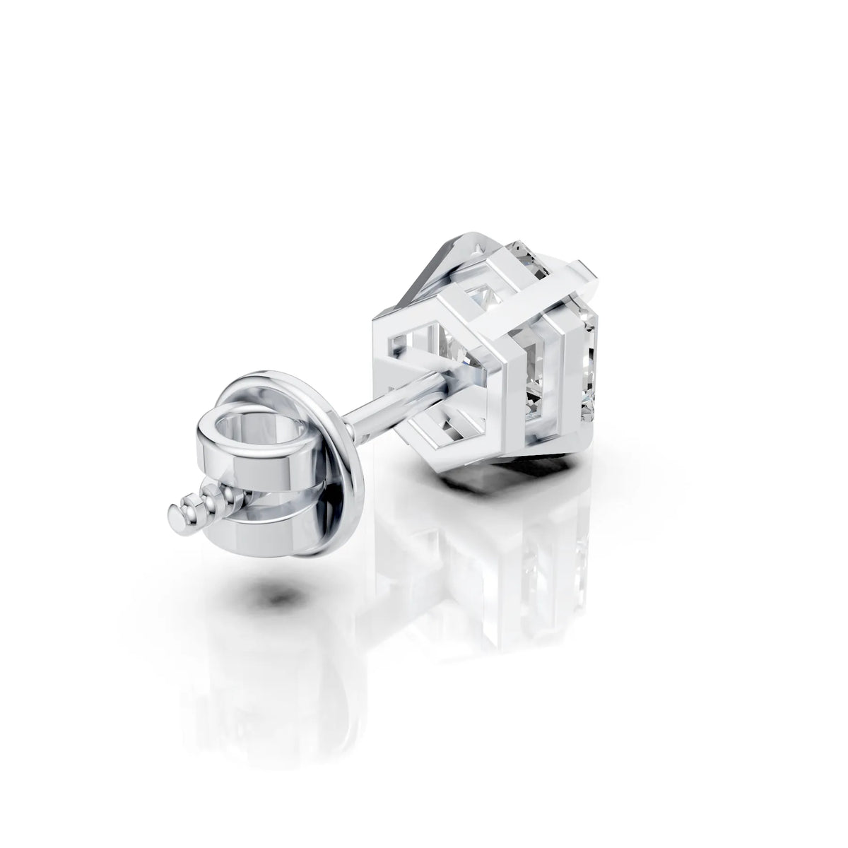 Hexagon Diamond Bar Claw Stud (1 PC)