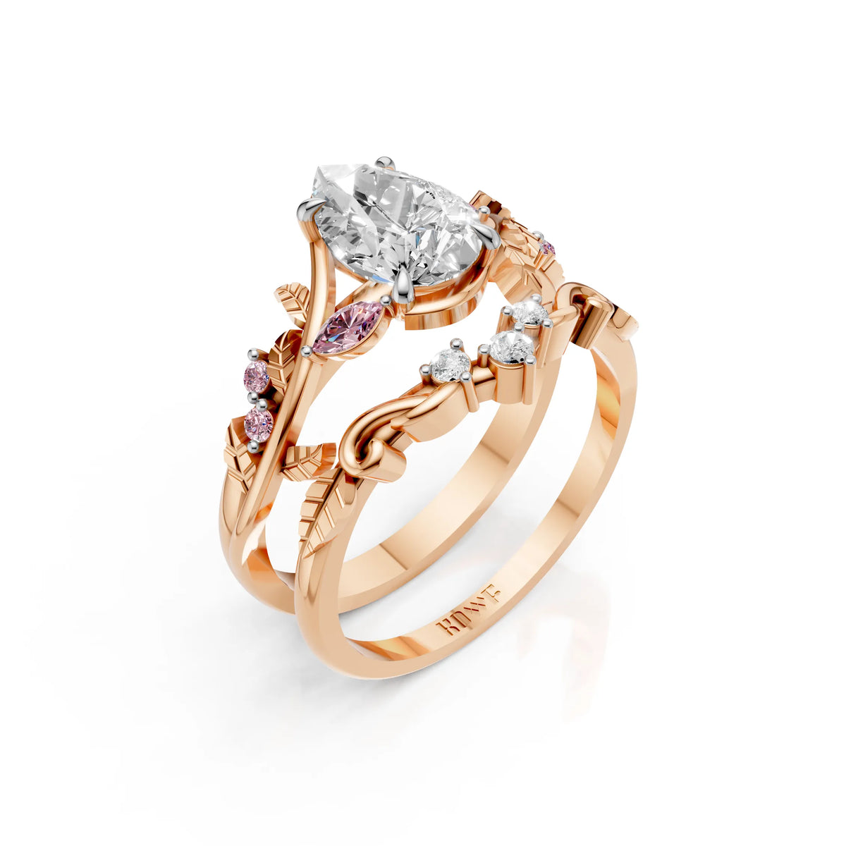 Whispering Leaves Ring Set
