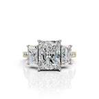 Radiant Cut Three Stone Diamond Ring