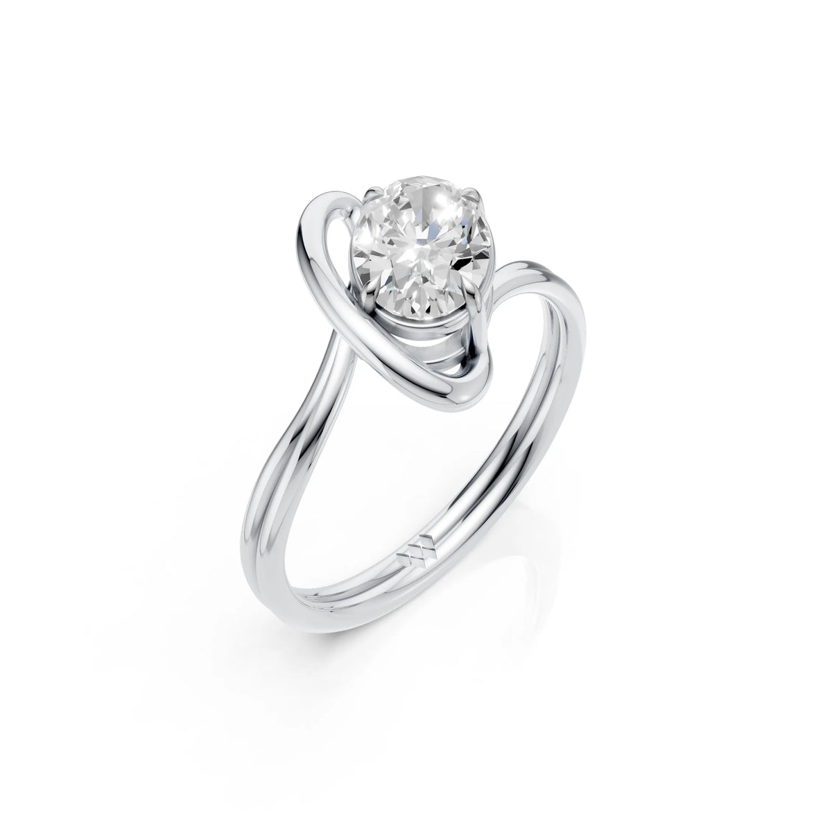 Oval Orbit Solitaire Ring