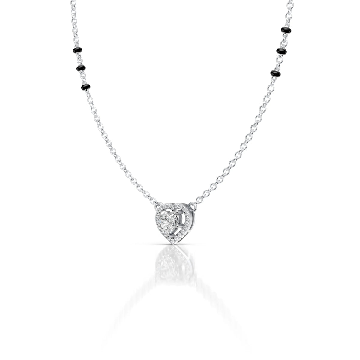 Heart Halo Moissanite Pendant