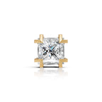 Princess Cut Corner Claw Diamond Stud (1 PC)