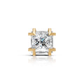 Princess Cut Corner Claw Diamond Stud (1 PC)
