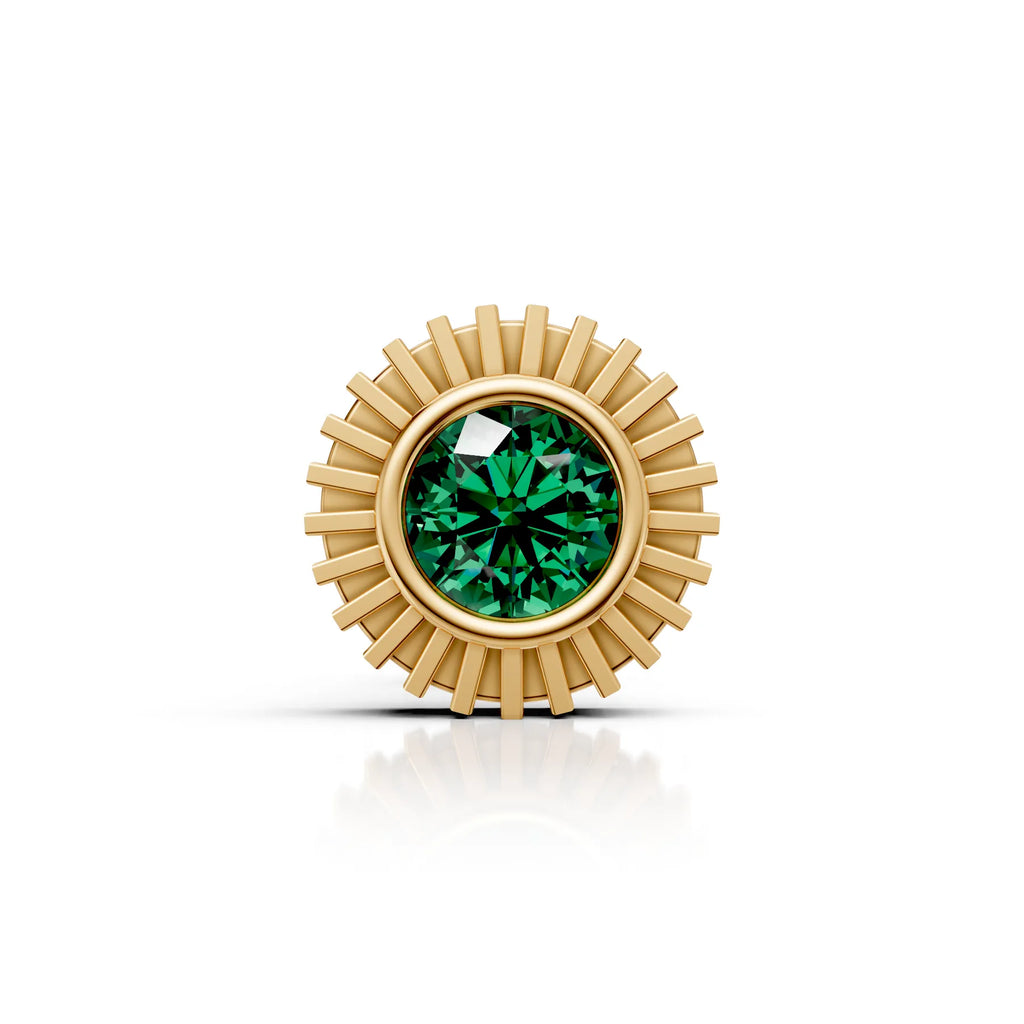 Emerald Green Gearwheel Stud (1 PC)