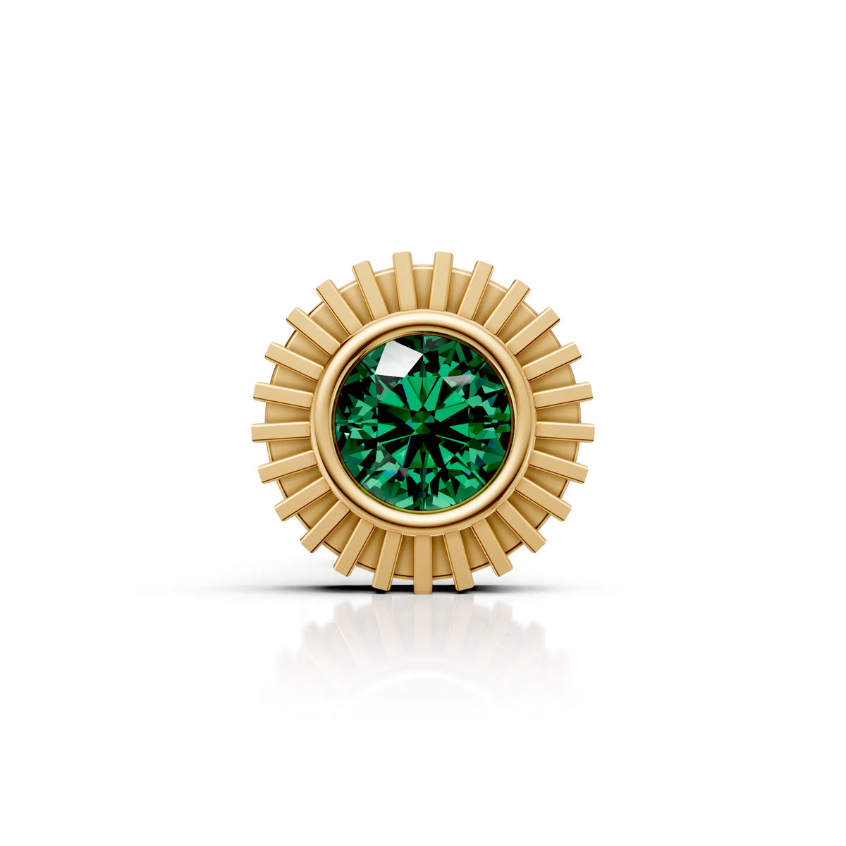 Emerald Green Gearwheel Stud (1 PC)