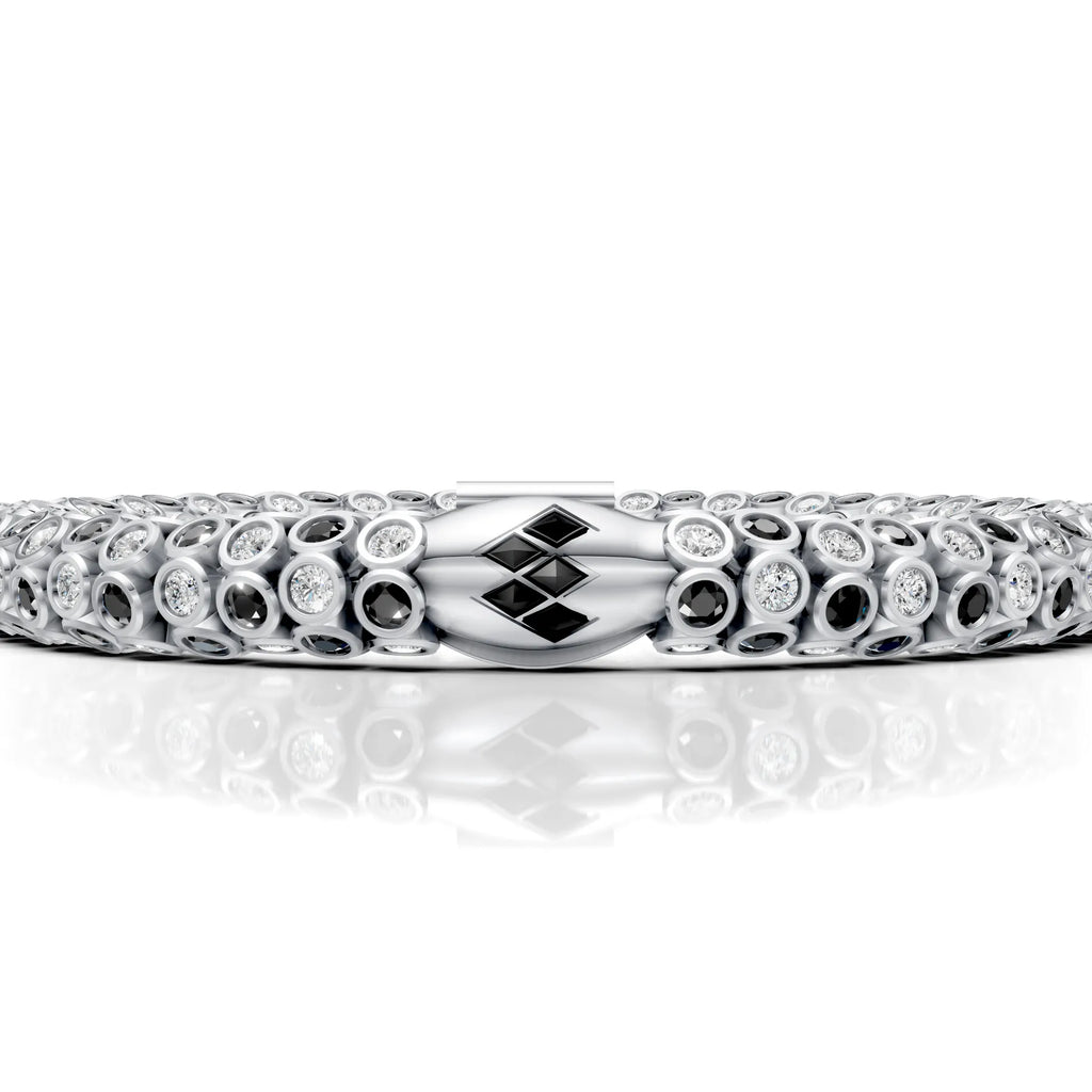 Black & White Diamond Rope Bracelet