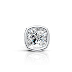 Cushion Square Shaped Bezel Setting Earring ( 1 PC)