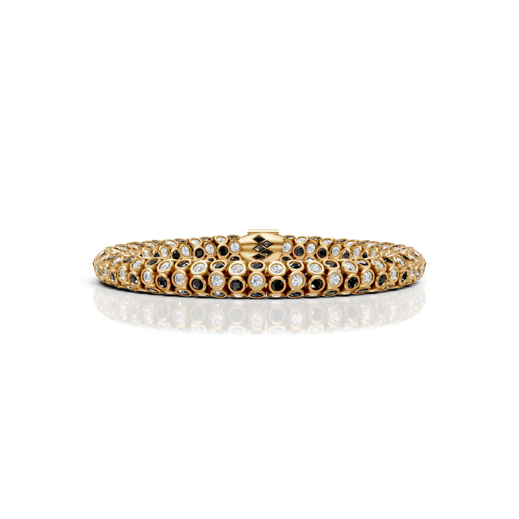 Black & White Diamond Rope Bracelet