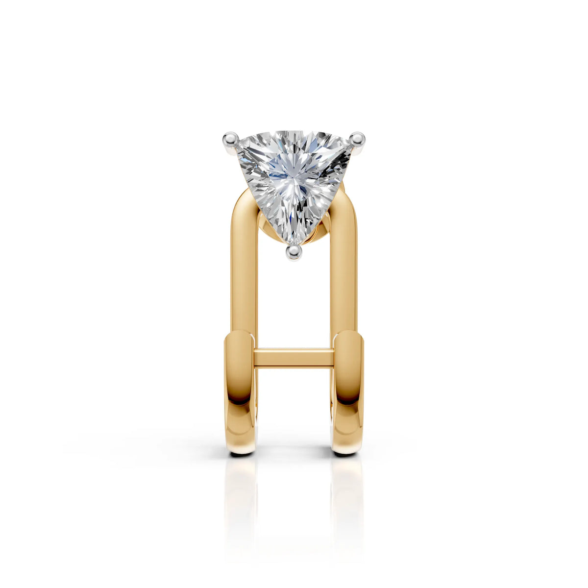 Trillion Diamond Open Hoop Stud