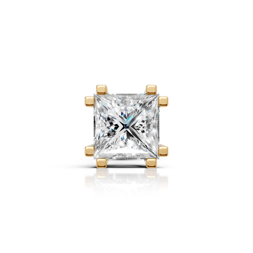 Princess Cut Eight Prong Diamond Stud (1 PC)
