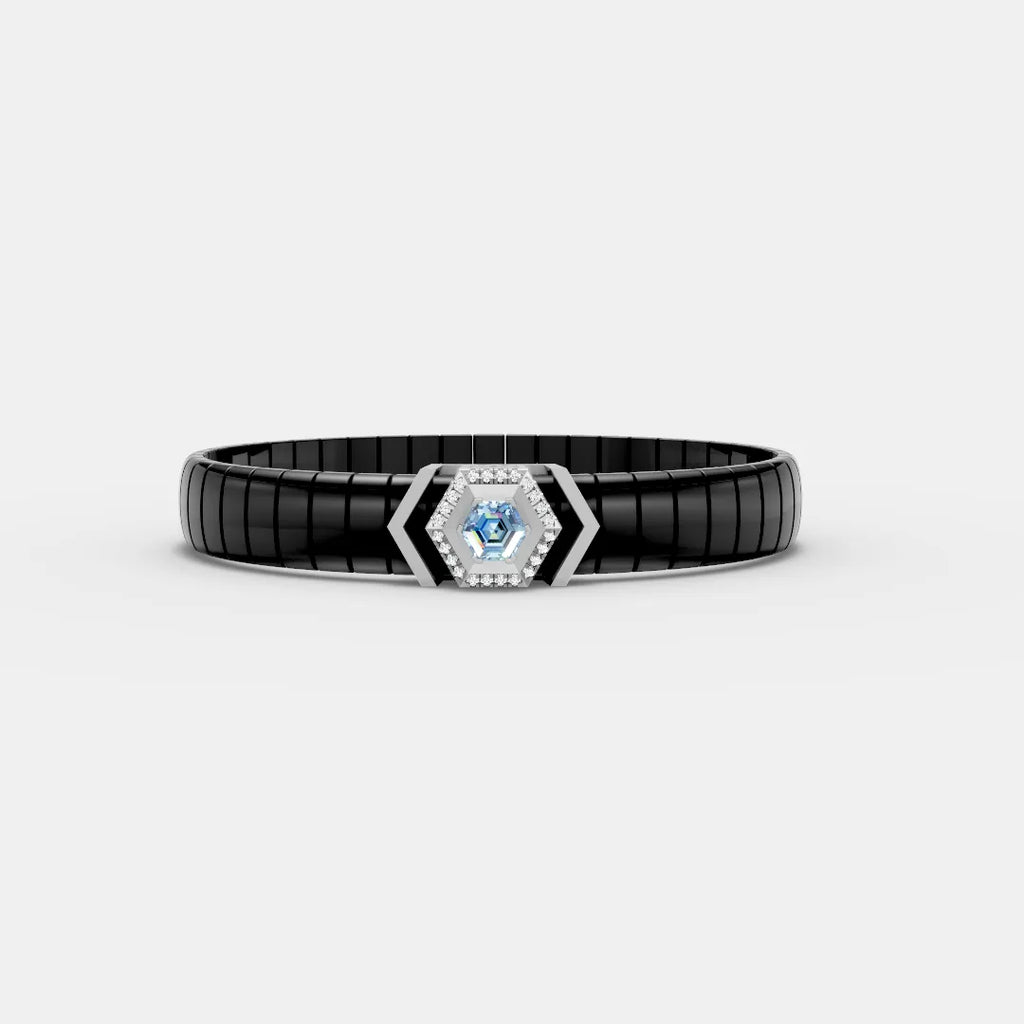 Hexagon Bracelet – Elegant Modern Sparkle