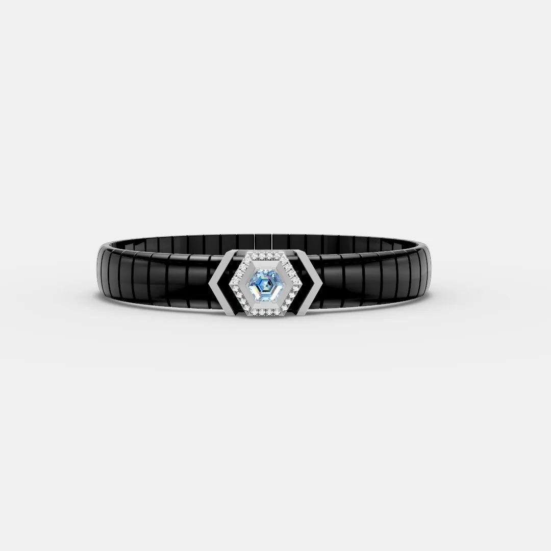 Hexagon Bracelet – Elegant Modern Sparkle
