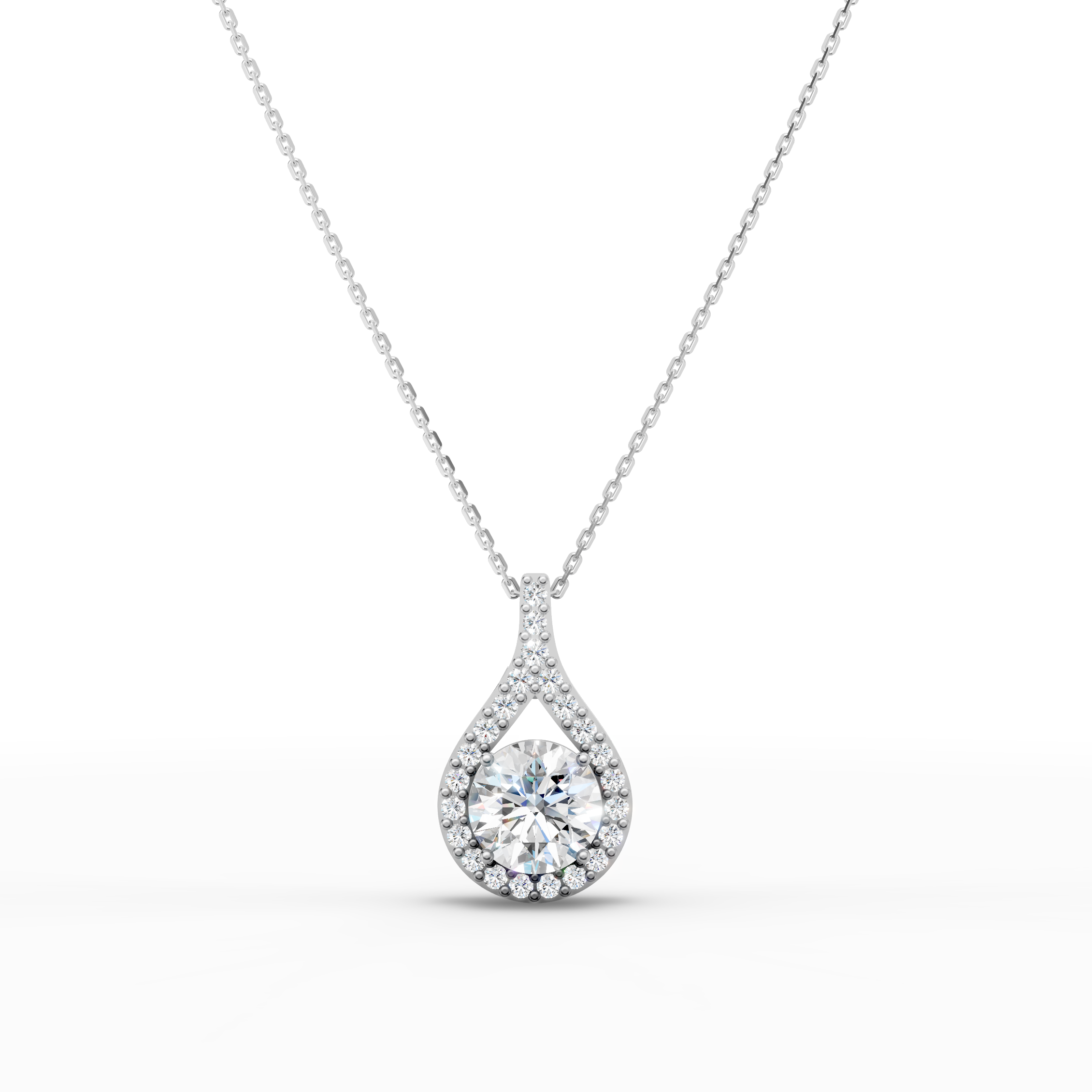 Solitaire Drop Spark Pendant
