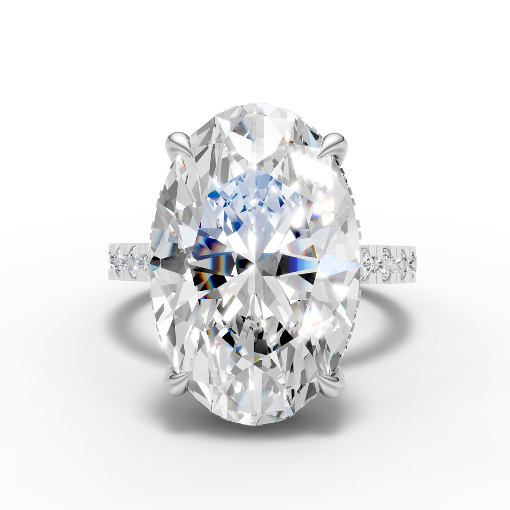 7 CT Oval Cut  Engagement Ring