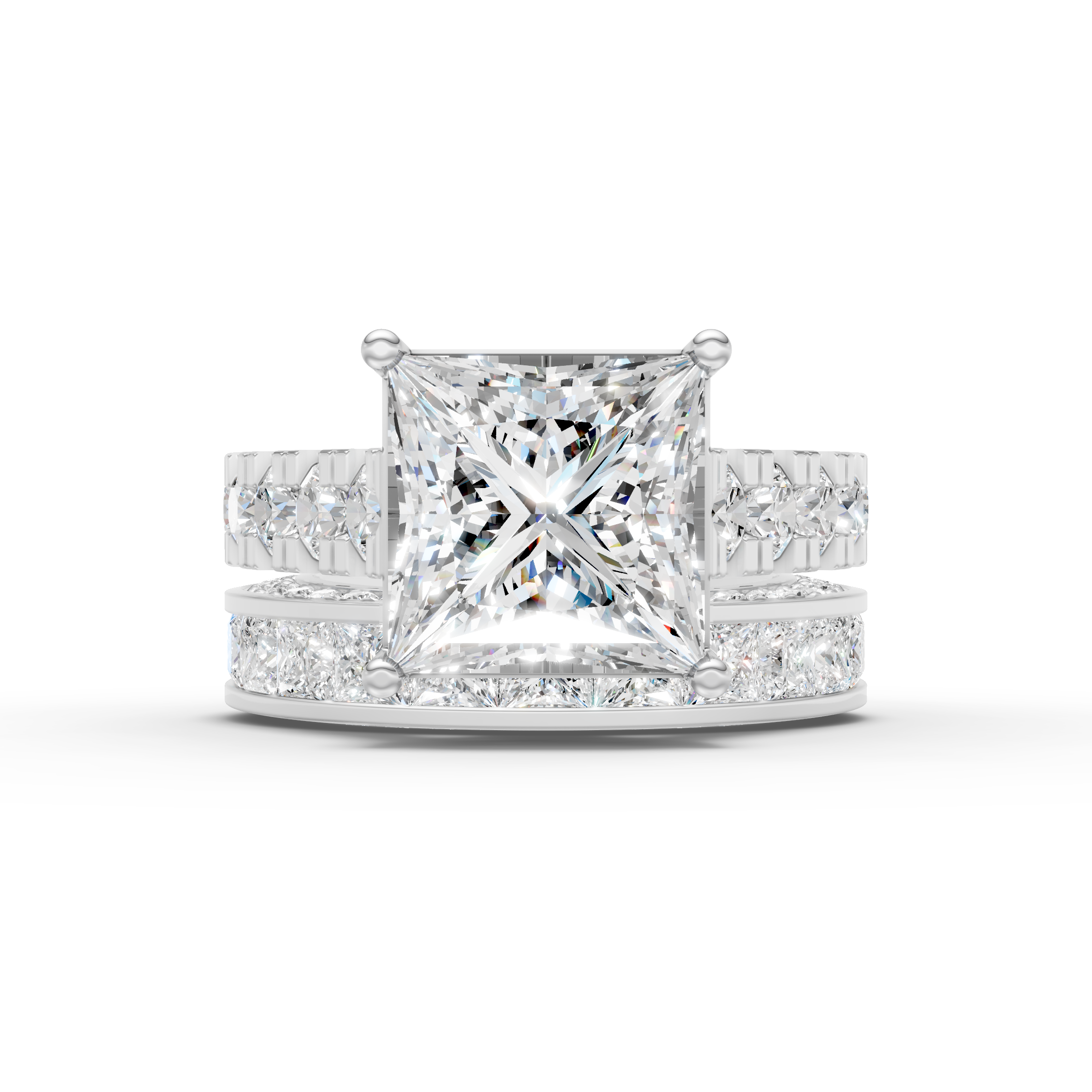 Princess Cut Wedding Ring Set