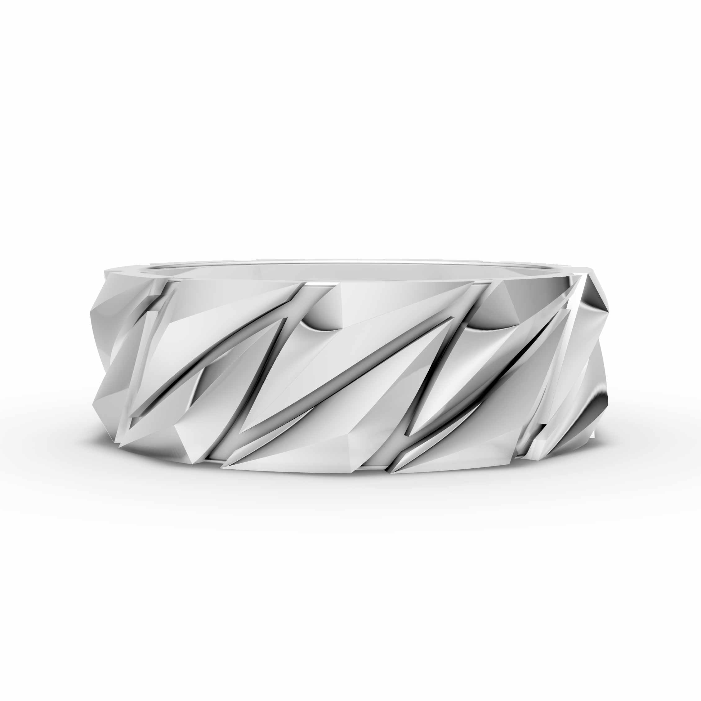 Bold Textured Band Ring