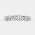 10MM Iced Full White Cuban Bracelet