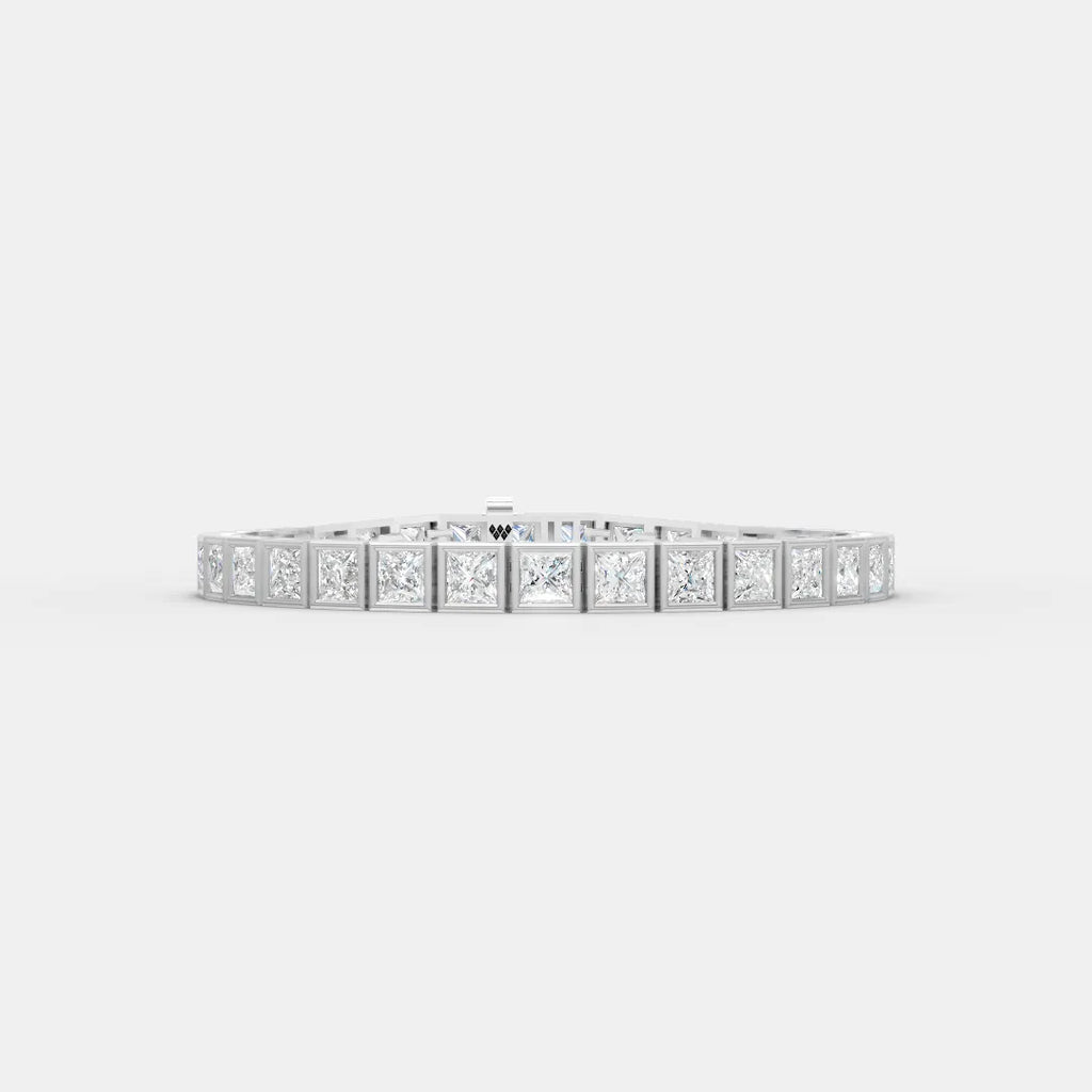 0.50 CT Princess Shaped Tennis Bracelet