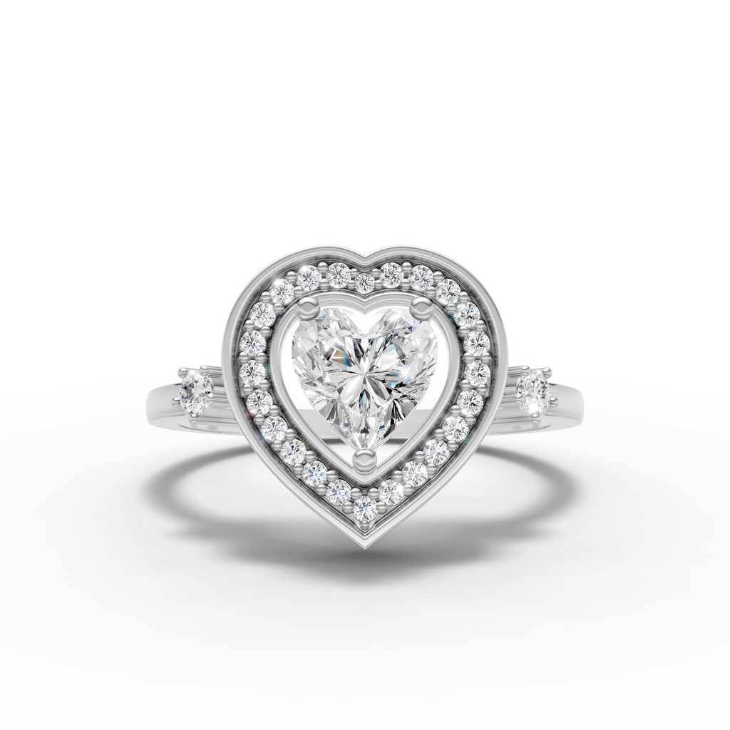 Heart Solitaire Ring