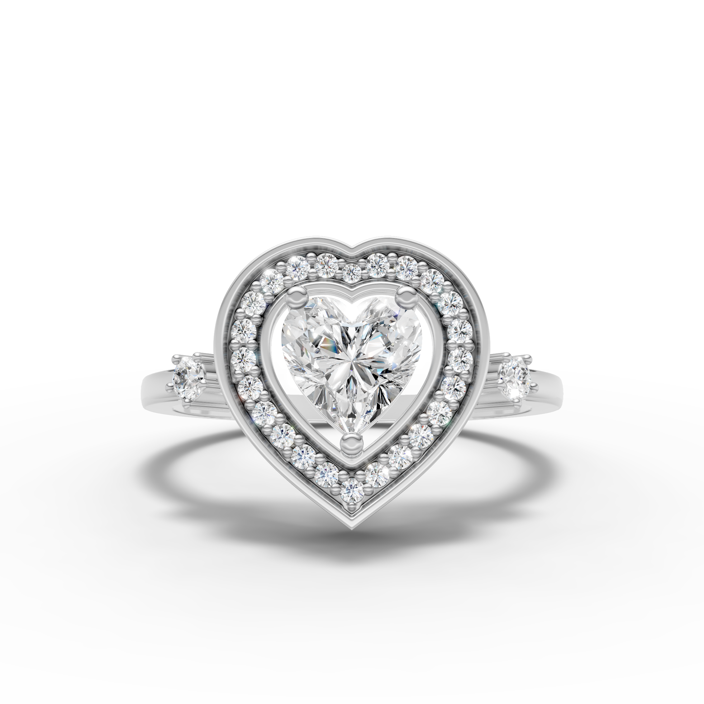 Heart Solitaire Ring