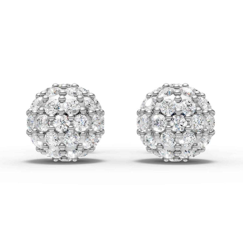 Round Cluster Ball Earring (1 Pair)